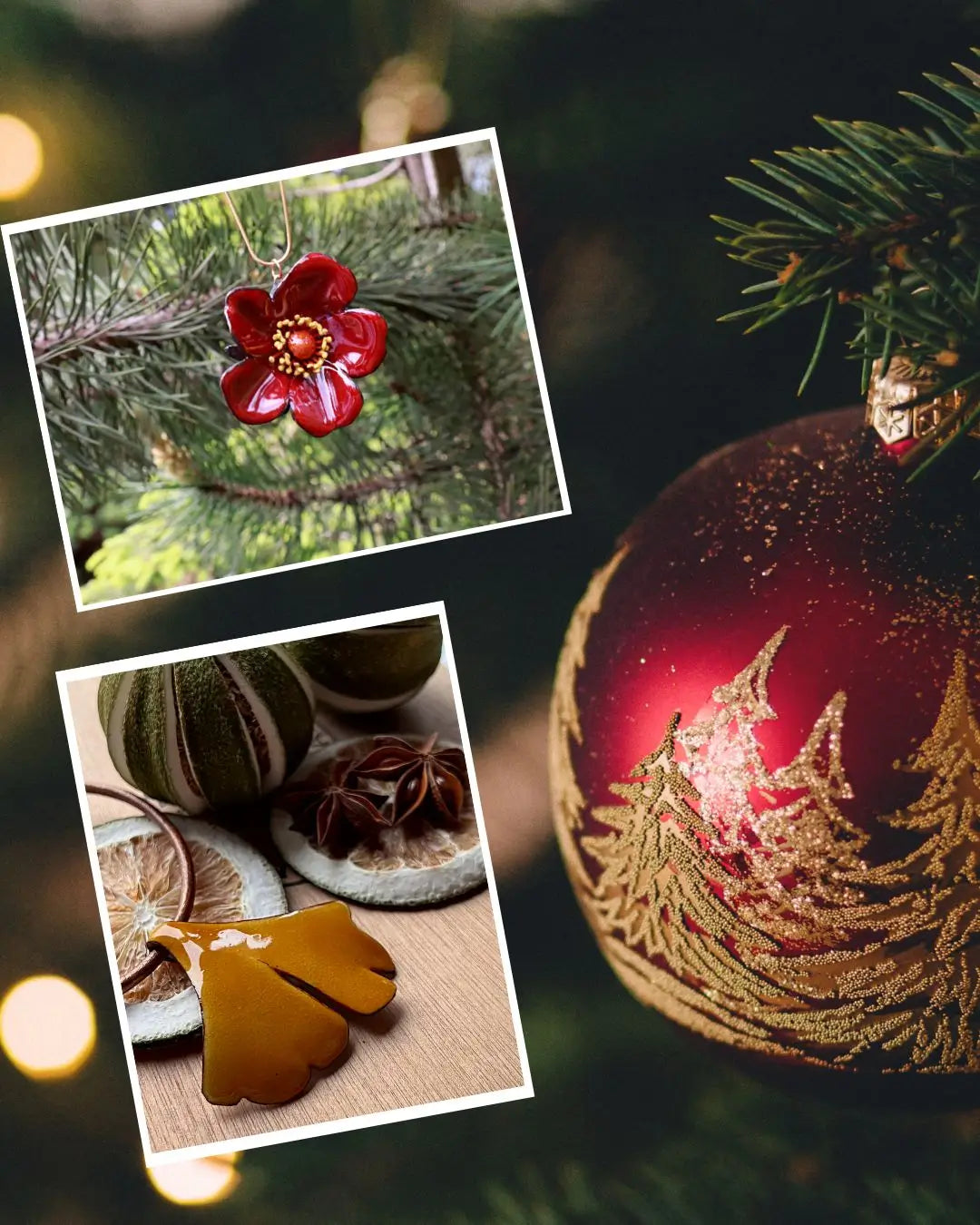 Weihnachtsgeschenke, Schmuck für Naturfreunde (Rosenschmuck und Ginkgoschmuck)