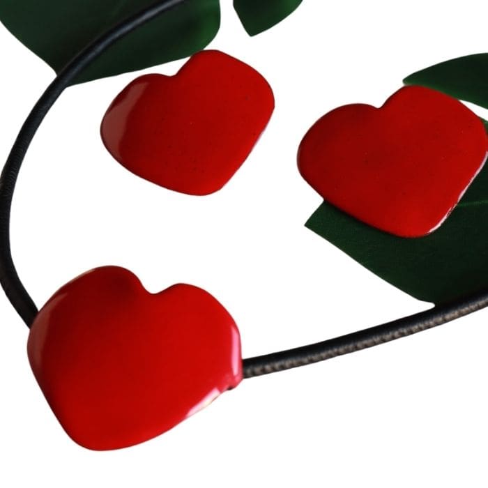Schmuck Rose und Herz Kollektion, Anhänger und Ohrringe