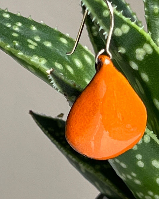 Emaillierte Mohnblüten für Ihre Ohren