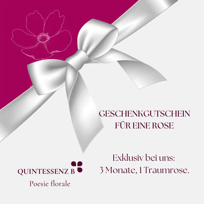 Geschenkkarte für 1 Traumrose, Rosenschmuck Exclusiv Angebote. 
