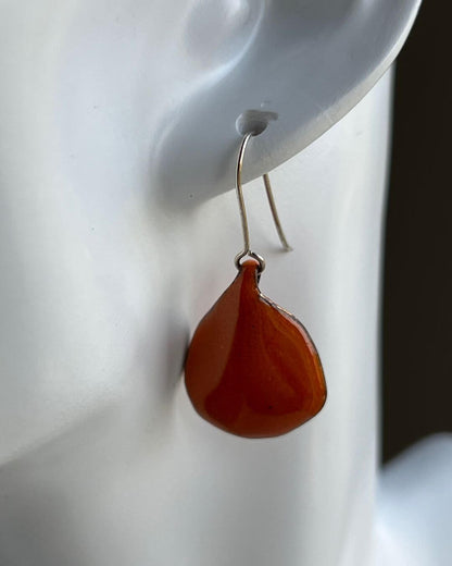 Mohnblumen-Emaille-Ohrringe, Schmuck für Damen