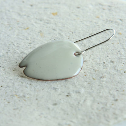 Naturschmuck Ohrringe Sakura, aus Kupfer  emailliert und Silber 925