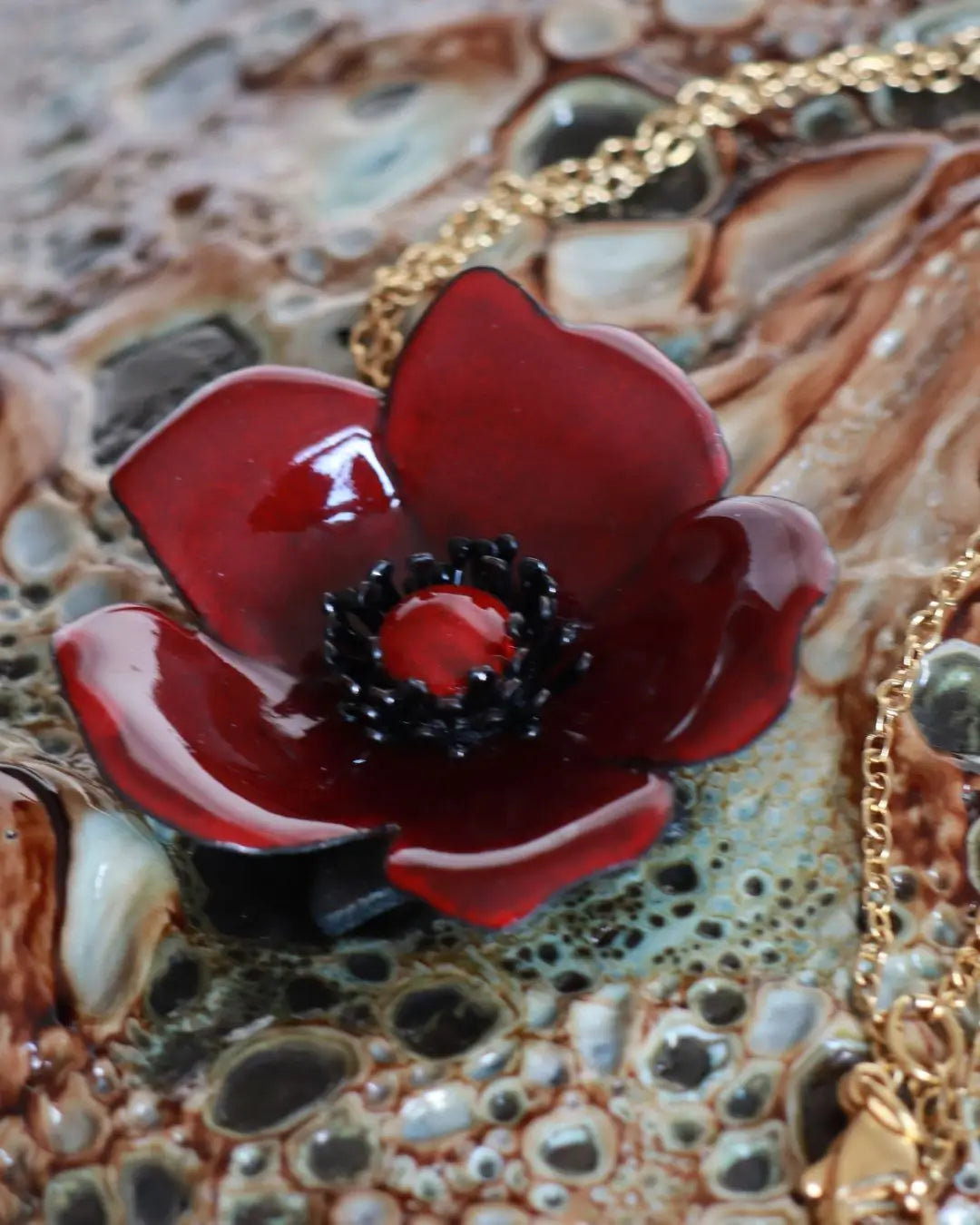 Rosen Anhänger, Naturschmuck für Damen