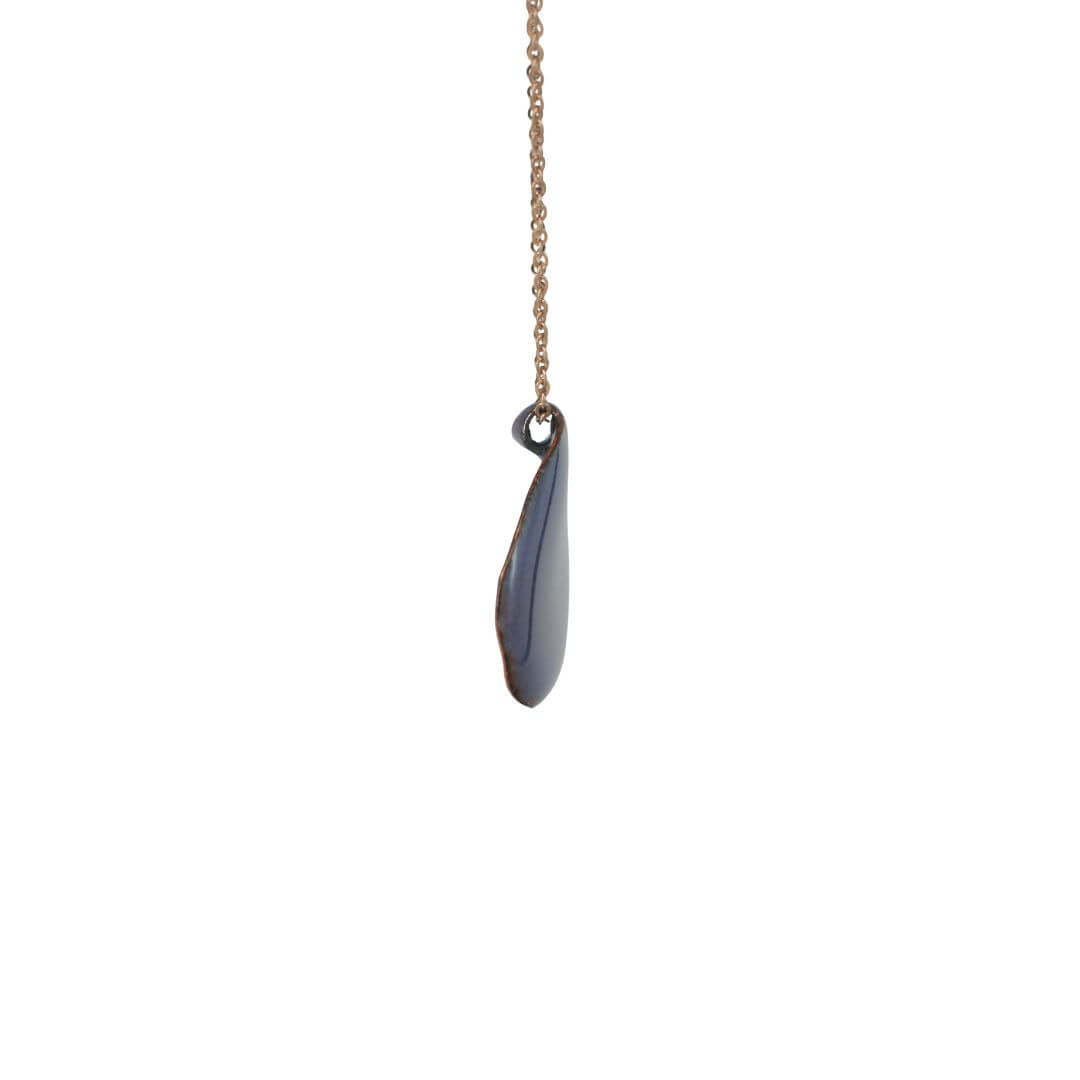 Pendentif bijoux fleur de coquelicot lilas 