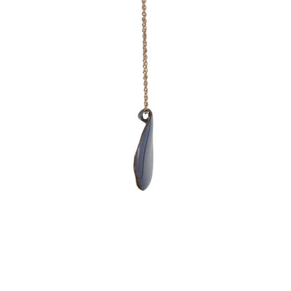 Pendentif bijoux fleur de coquelicot lilas 