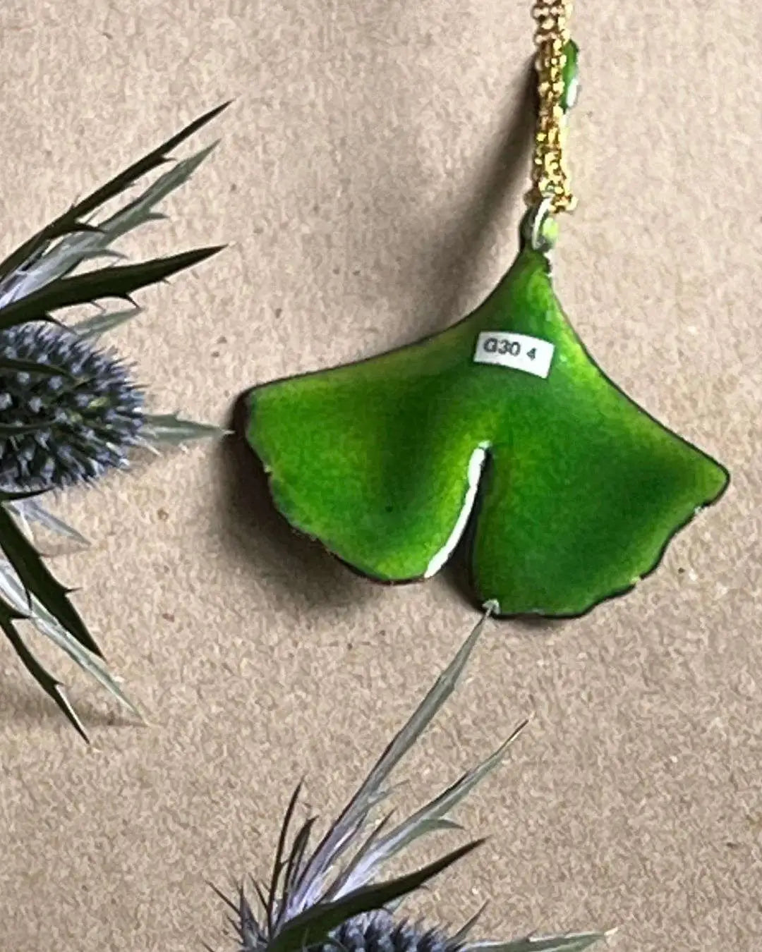 Ginkgo biloba emailliert Unikat 