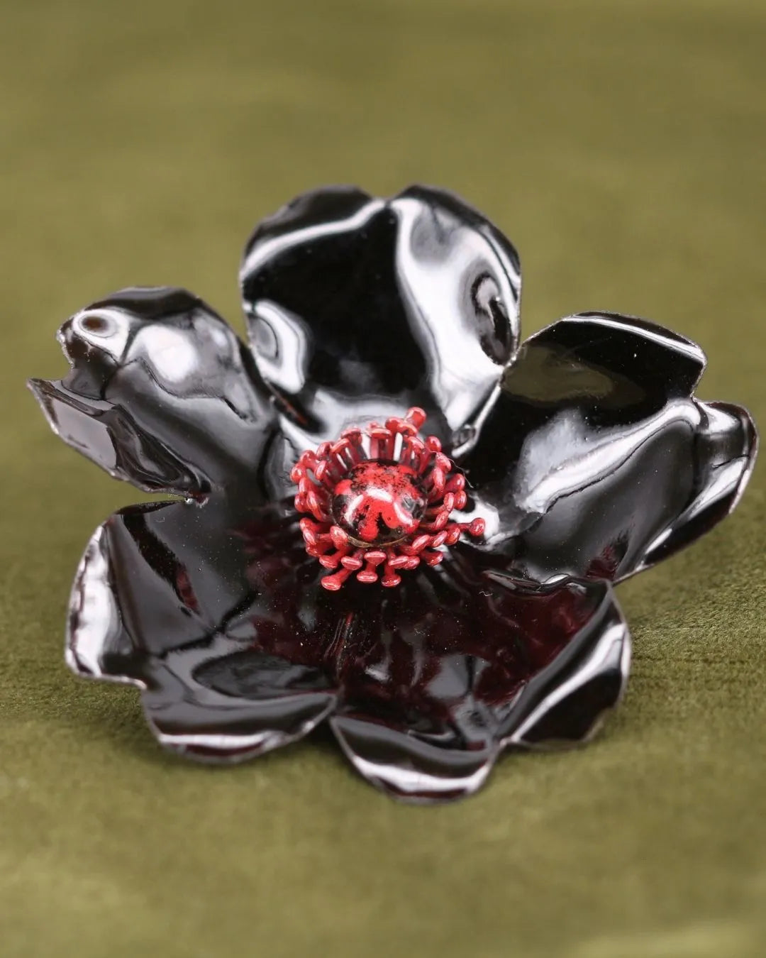 Bolo-tie rose noire